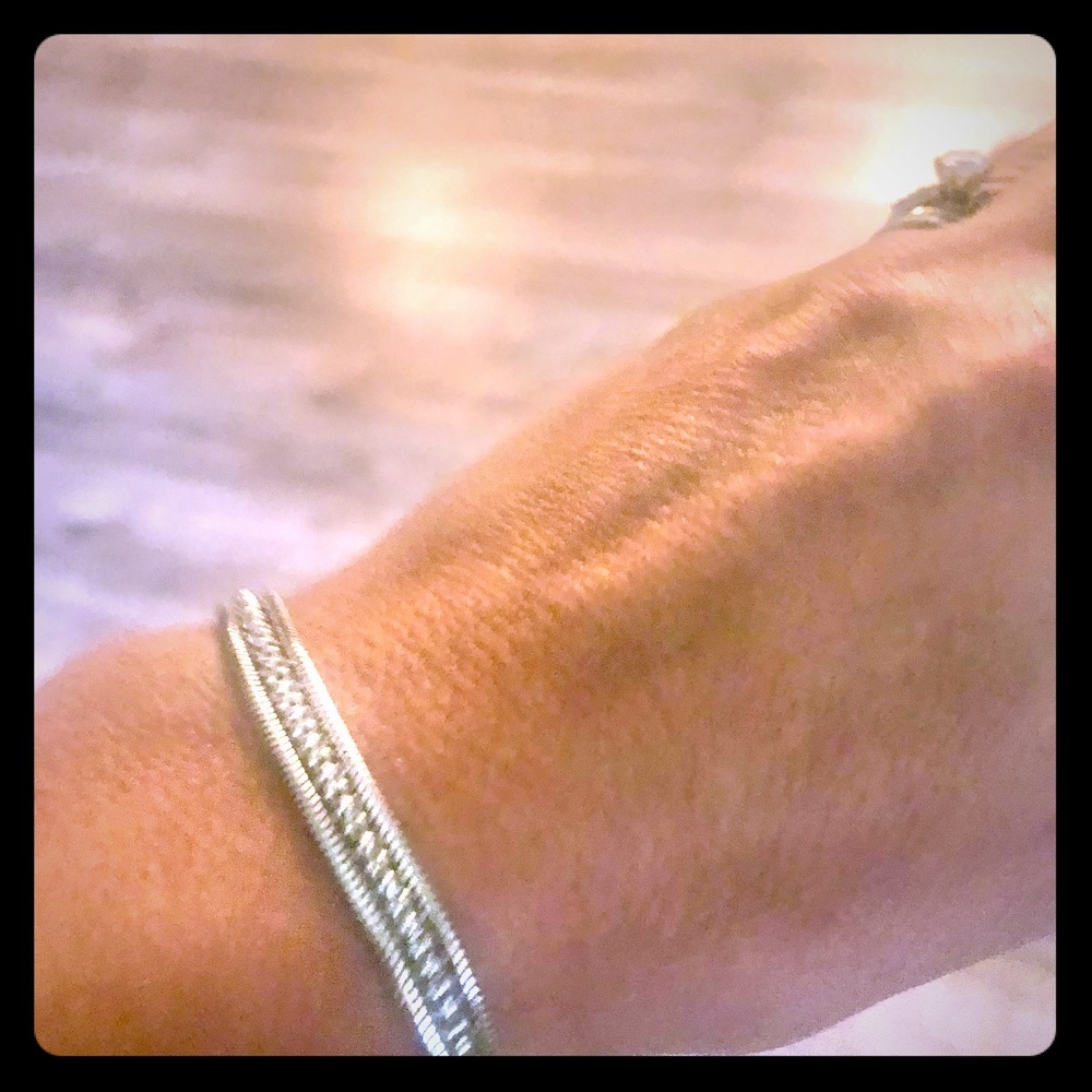 3 row Sterling Silver Bracelet Made in Italy